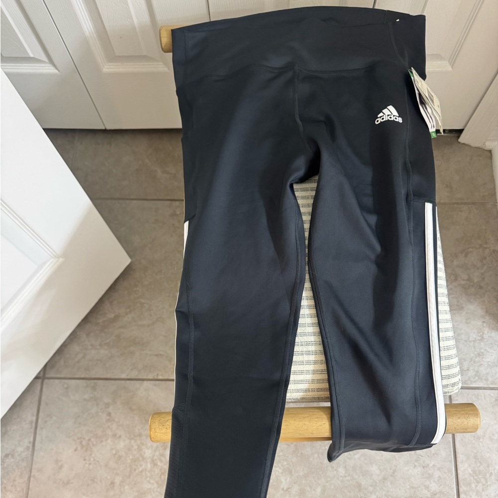 Dark Gray Adidas 3 stripe sportswear leggings